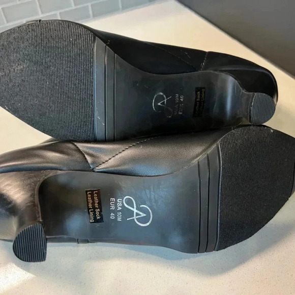 Adrianna Papell Black Ankle Boots Size 10 Wide Heel - Picture 11 of 11